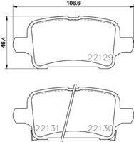 Remblokkenset, schijfrem BREMBO, u.a. für Opel, Vauxhall