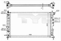 Kühler, Motorkühlung TYC 725-0004-R