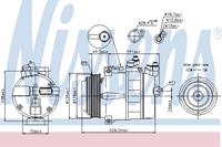 Compressor, airconditioning NISSENS, Spanning (Volt)12V, u.a. für Mercedes-Benz, Chrysler