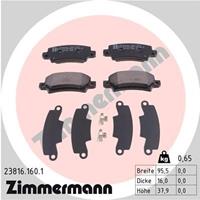 Zimmermann Bremsbeläge 23816.160.1 Bremsklötze,Scheibenbremsbelag TOYOTA,COROLLA ZZE12_, NDE12_, ZDE12_,COROLLA Kombi _E12J_, _E12T_