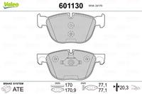 Valeo Bremsbeläge 601130 Bremsklötze,Scheibenbremsbelag BMW,X5 E70,X6 E71, E72,X5 F15, F85,X4 F26,X6 F16, F86