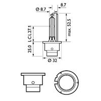 PHILIPS Glühlampe, Fernscheinwerfer 85122WHV2S1  VW,AUDI,MAZDA,GOLF IV 1J1,GOLF V 1K1,TOURAN 1T1, 1T2,PASSAT Variant 3B6,LUPO 6X1, 6E1