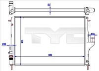 Kühler, Motorkühlung TYC 728-0056-R