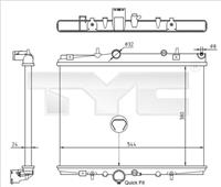 Kühler, Motorkühlung TYC 726-0018-R