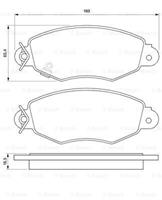 BOSCH Bremsbeläge 0 986 424 691 Bremsklötze,Scheibenbremsbelag FORD,TRANSIT Kasten FA_ _,TRANSIT Bus FD_ _, FB_ _, FS_ _, FZ_ _, FC_ _