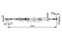 BOSCH Handbremsseil 1 987 477 900 Bremsseil,Seilzug Feststellbremse MERCEDES-BENZ,S-CLASS W220,S-CLASS Coupe C215