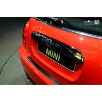RVS AchterbumperprotectorDeluxe' Mini One/Cooper F56 3-deurs 3/2014- Zwart/Zwart Carbon