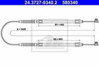 Seilzug, Feststellbremse hinten ATE 24.3727-0340.2