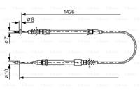 Seilzug, Feststellbremse links Bosch 1 987 477 670