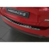 Zwart-Chroom RVS Achterbumperprotector Mazda CX-5 II 2017-Ribs'