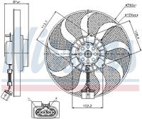 NISSENS Lüfter 85715 Elektrolüfter,Hochleistungslüfter VW,SKODA,SEAT,GOLF IV 1J1,GOLF IV Variant 1J5,BORA 1J2,BORA Kombi 1J6,OCTAVIA Combi 1U5