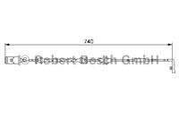 Warnkontakt, Bremsbelagverschleiß Bosch 1 987 474 973