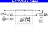 Bremsschlauch Hinterachse ATE 24.5270-0236.3