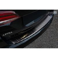 Zwart RVS Achterbumperprotector Opel Astra K Sportstourer 2016-Ribs'