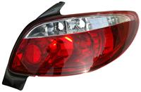 Set Achterlichten passend voor Peugeot 206 excl. CC/SW - Rood/Helder