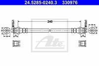 Bremsschlauch Hinterachse ATE 24.5285-0240.3