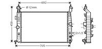 opel RADIATEUR MERIVA 1.6i MT/AT 05-10