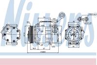 NISSENS Kompressor 89047 Klimakompressor,Klimaanlage Kompressor FIAT,PEUGEOT,CITROËN,ULYSSE 179AX,SCUDO Kasten 220L,SCUDO Combinato 220P