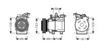 hyundai Compressor Sonata5 20/24 Mt/at 98-01