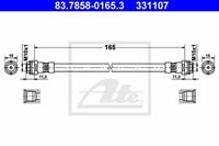 Bremsschlauch Hinterachse links ATE 83.7858-0165.3