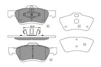 mazda Remblokken set