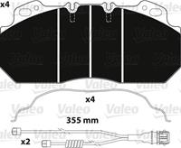 Bremsbelagsatz, Scheibenbremse Vorderachse Valeo 882217