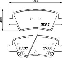 Remblokkenset, schijfrem BREMBO, u.a. für Hyundai, KIA