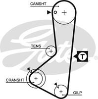 GATES Zahnriemen 5075XS Steuerriemen HYUNDAI,MITSUBISHI,SONATA II Y-2,STELLAR F31_, SF2_,L 300 Bus P0_W, P1_W, P2_W,ECLIPSE I D2_A