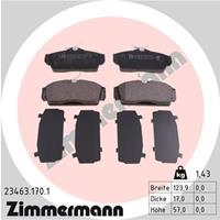 Zimmermann Bremsbeläge 23463.170.1 Bremsklötze,Scheibenbremsbelag NISSAN,ALMERA II Hatchback N16,PRIMERA P11,PRIMERA Traveller WP11