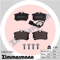 Zimmermann Bremsbeläge 23829.170.1 Bremsklötze,Scheibenbremsbelag VW,SKODA,SEAT,POLO 9N_,POLO Stufenheck 9A4,FABIA Combi 6Y5,FABIA 6Y2