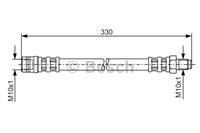 Bremsschlauch Hinterachse Bosch 1 987 476 081