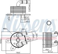 Ölkühler, Automatikgetriebe Nissens 90842