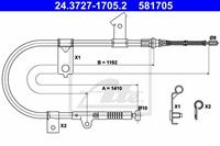 Seilzug, Feststellbremse hinten links ATE 24.3727-1705.2