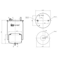 febibilstein Federbalg, Luftfederung Hinterachse Febi Bilstein 101357