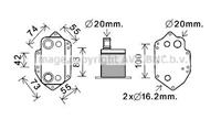 Ölkühler, Motoröl AVA BW3554