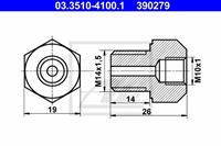 Adapter, Bremsleitung ATE 03.3510-4100.1