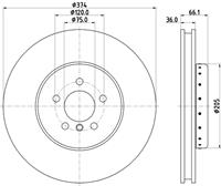 bmw Remschijf 8DD355120681