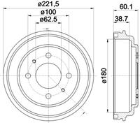 Bremstrommel Hinterachse Textar 94037600