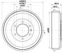 Bremstrommel Hinterachse Textar 94043300