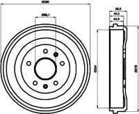 Bremstrommel Hinterachse Textar 94030900