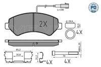 citroen Remblokkenset, schijfrem 02524466192PD