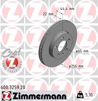 Zimmermann Bremsscheiben COAT Z 600.3259.20 Scheibenbremsen,Bremsscheibe VW,AUDI,SKODA,POLO AW1, BZ1,IBIZA V KJ1