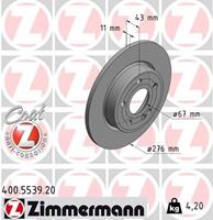 Zimmermann Bremsscheiben COAT Z 400.5539.20 Scheibenbremsen,Bremsscheibe MERCEDES-BENZ