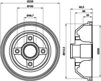 Bremstrommel Hinterachse Textar 94024100