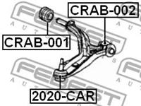 FEBEST Querlenkerlager CRAB-002 Querlenkerbuchse,Querlenkergummi CHRYSLER,DODGE,VOYAGER IV RG, RS,VOYAGER III GS,GRAND CARAVAN,CARAVAN RG_,CARAVAN NS