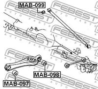 Lagerung, Lenker Hinterachse hinten unten Febest MAB-098