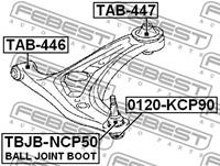 Lagerung, Lenker Vorderachse unten hinten Febest TAB-447