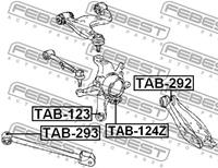 FEBEST Lagerbuchse, Querlenker TAB-124Z  TOYOTA,LEXUS,LAND CRUISER 150 (KDJ15_, GRJ15_),4 RUNNER (TRN28_, GRN28_),Altezza (_E1_)