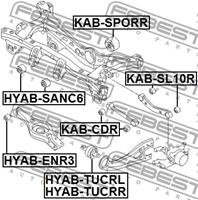 Lagerung, Lenker Hinterachse links oben vorne Febest HYAB-TUCRL