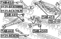 FEBEST Lagerbuchse, Querlenker TAB-450Z  TOYOTA,LEXUS,AURIS NRE15_, ZZE15_, ADE15_, ZRE15_, NDE15_,RAV 4 III ACA3_, ACE_, ALA3_, GSA3_, ZSA3_